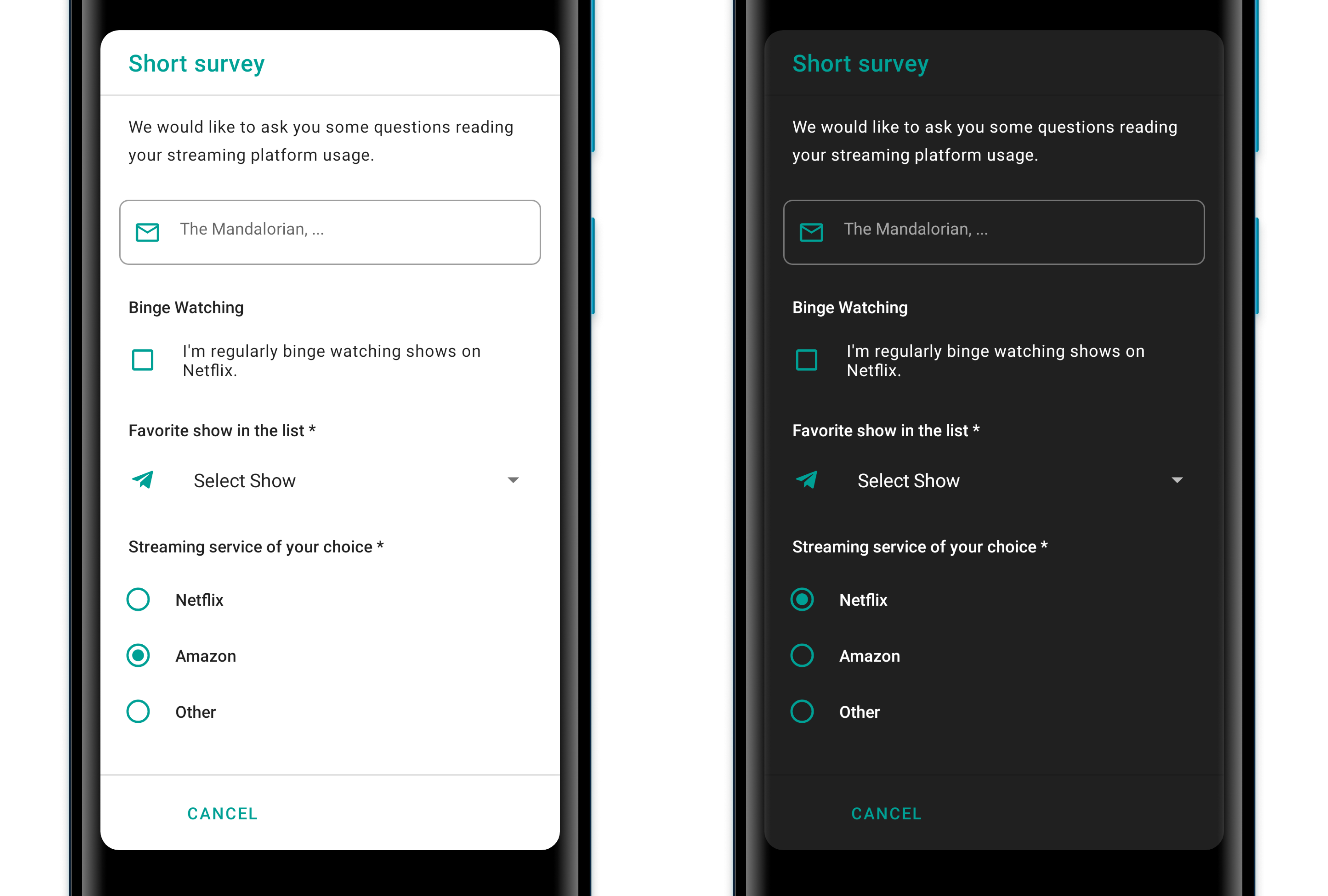 Sheets InputSheet Dialog